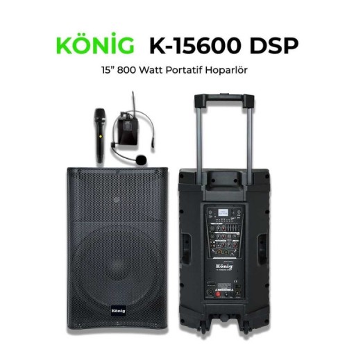 König K-15600 DSP 15" 800 Watt Aktif Kabin Hoparlör